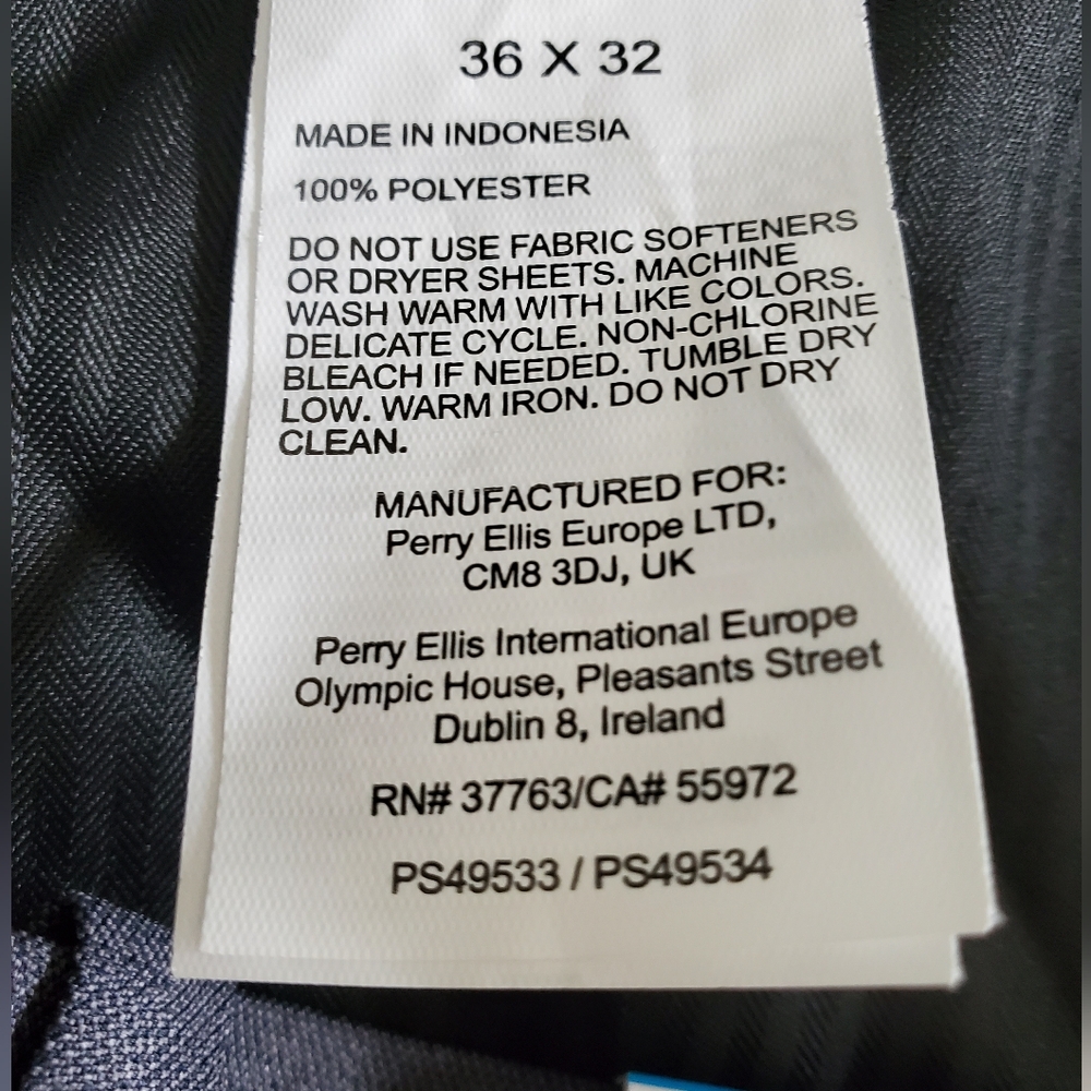 Perry Ellis FORMAL Portfolio Modern Fit Charcoal Performance Dress Pants NWT - Picture 9 of 9